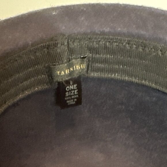 Nordstrom Tarnish Hat Cap BLUE Ribbon Wool Classy Fedora - Picture 4 of 7